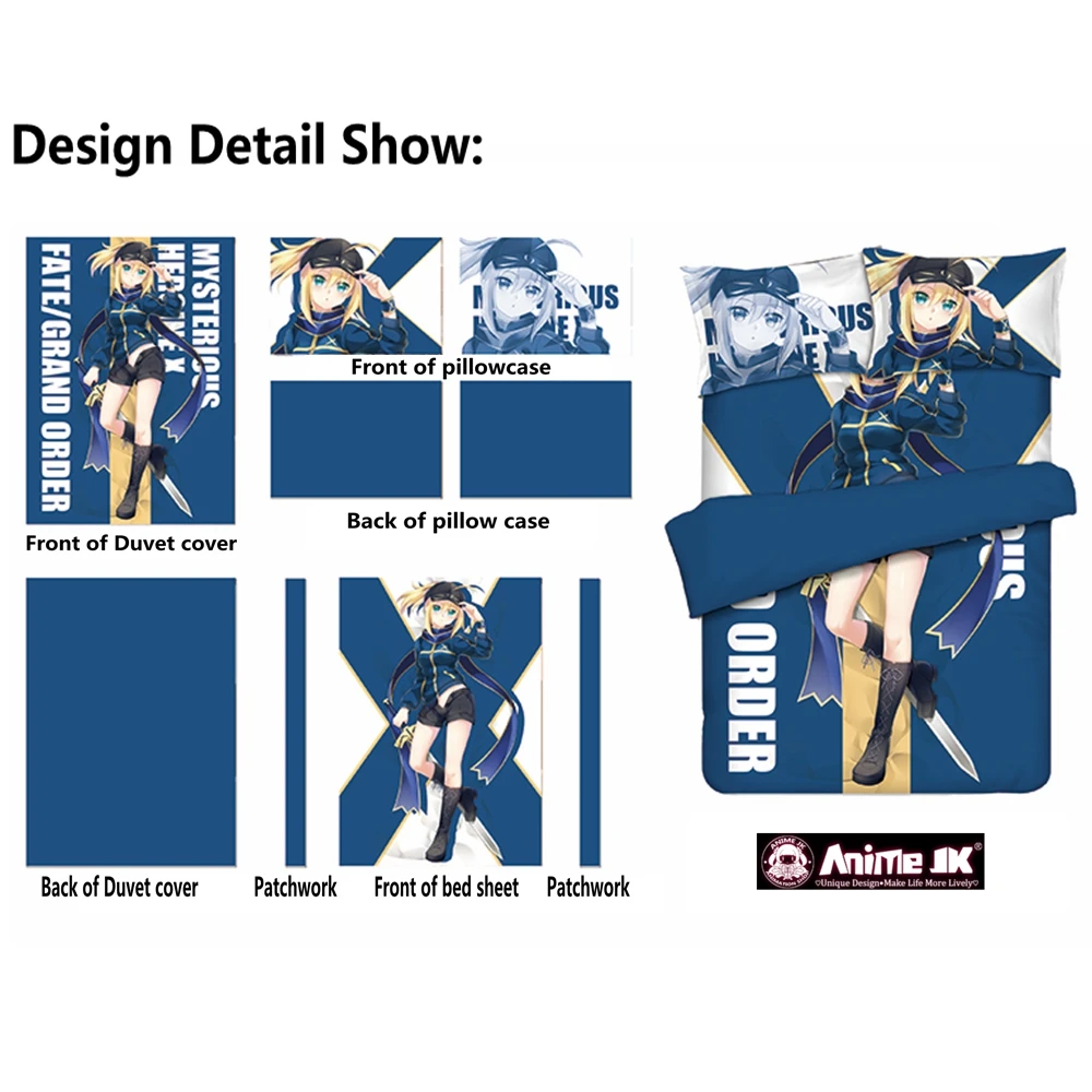 

Anime JK Game Fate GO Fate Grand Order Mysterious Heroine X Cosplay Comforter Set Bed Sheet Pillowcase Bedding Set Home Decor