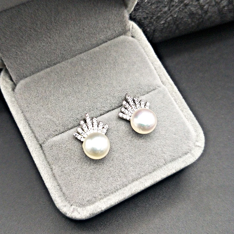 Shuangsheng Jewelry pearl earrings New Design Siver Multicolor Pearl Stud Earrings For Women 2018 Accessories Girl gift | Украшения и