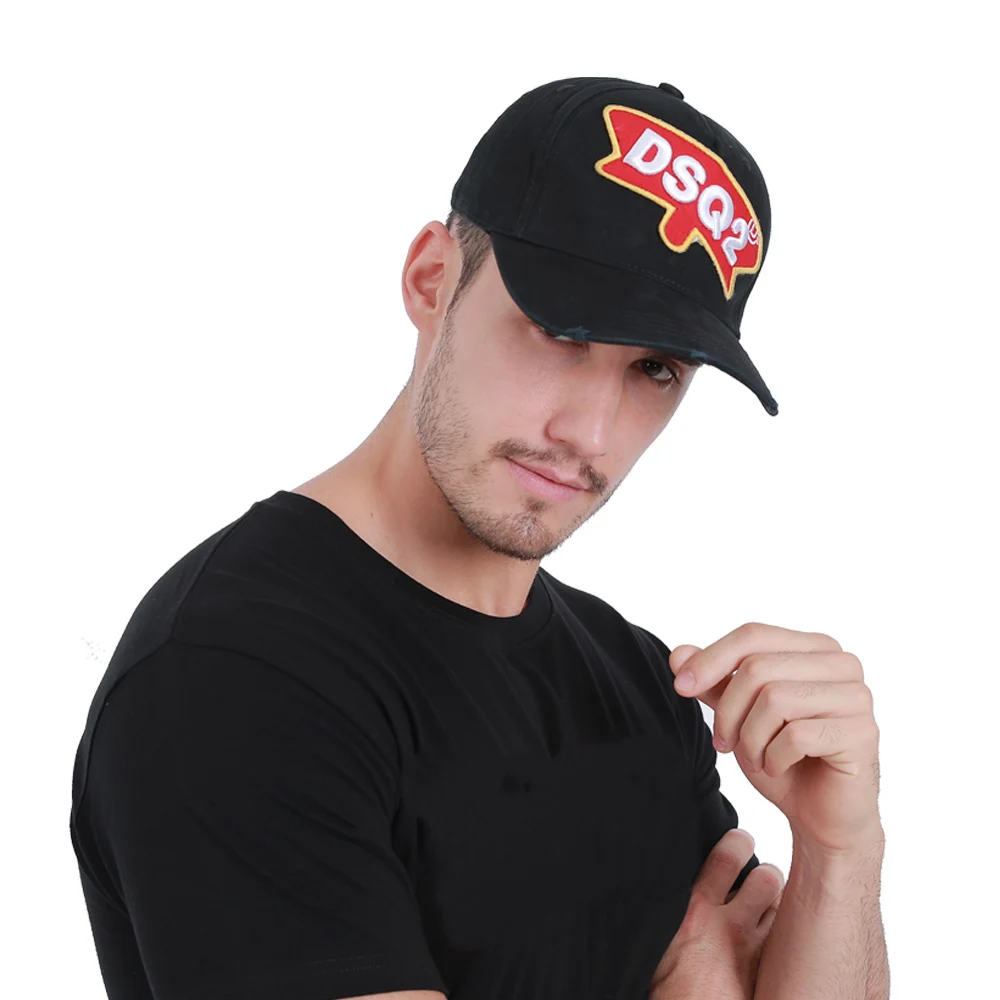 DSQICOND2 2019New бейсболка s для мужчин и женщин DSQ икона летняя черная бейсболка хип хоп Кепка с регулировкой размера Регулируемая Кость Casquette gorras