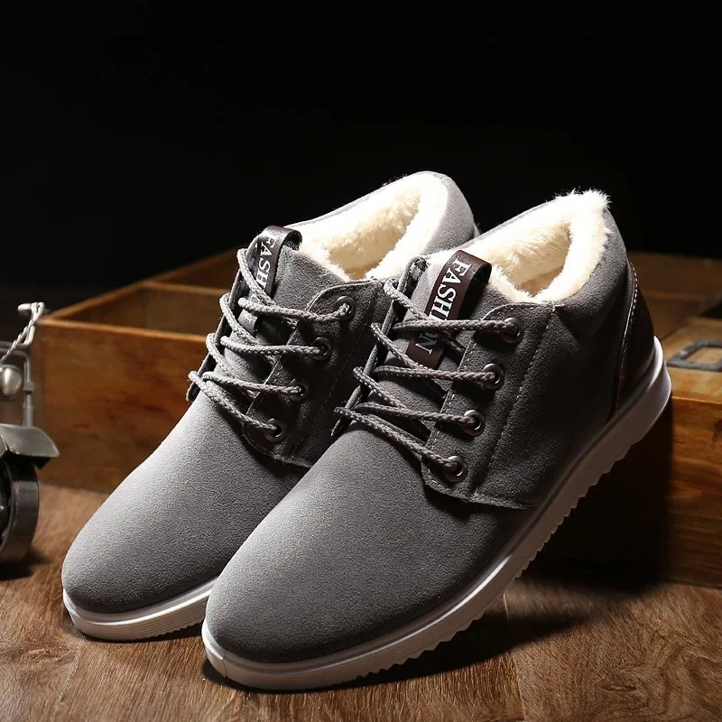 Aleafalling Men Snow Boots Outdoor Men's Shoes Lace Up Relax Male Warm Street Fashion Trend Ankle Motorcycle MBT40 | Обувь