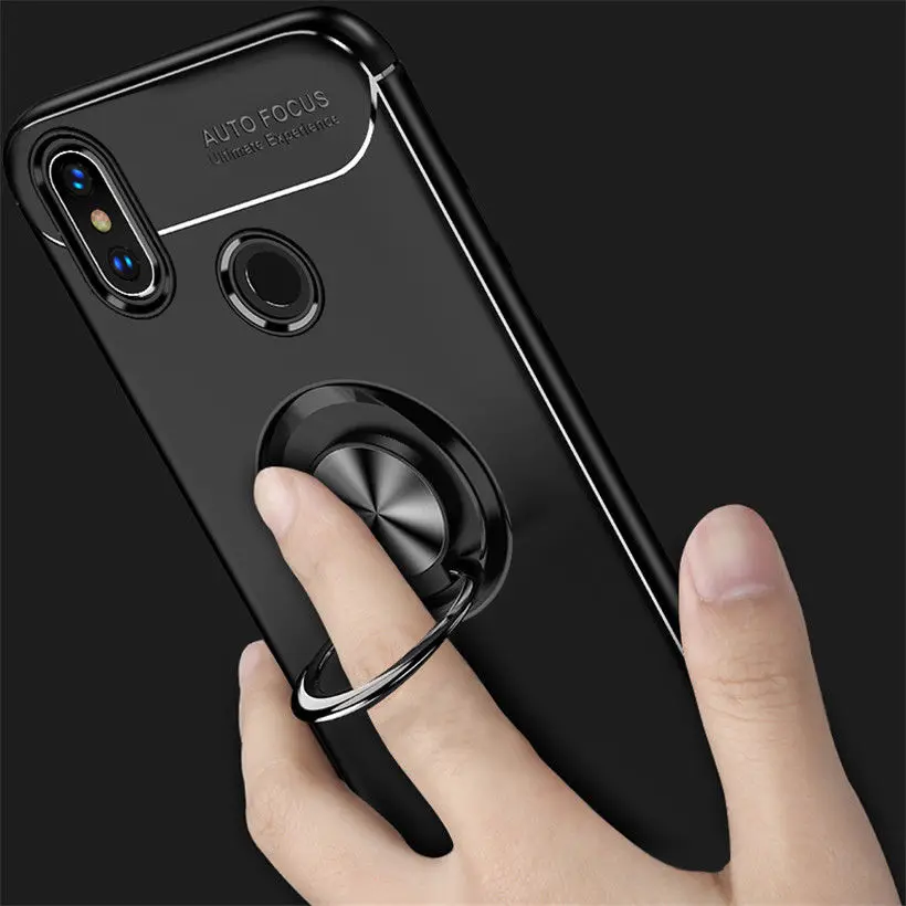 Магнитный автомобильный держатель чехол для Xiaomi Mix 2s 6X A2 Lite 8 Redmi Note 5 Pro S2 с кольцом