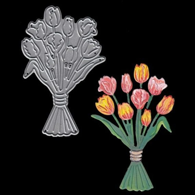LLove CCraft штампы для резки металла букет цветов DIY альбом скрапбукинга бумажная