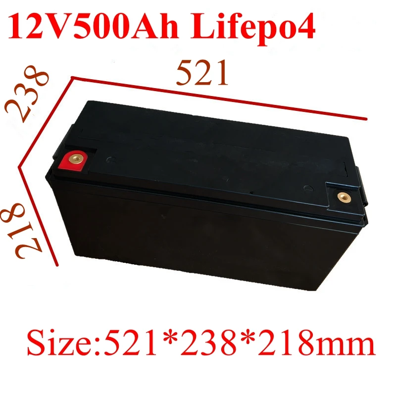 Powerful 12V 500Ah 600Ah Lifepo4 Lithium Battery with BMS for Solar Energy Storage Motor Homes Sightseeing Vehicle+20A Charger |