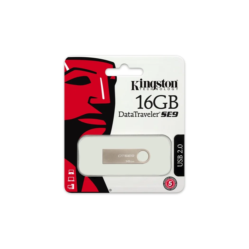 Kingston Technology DataTraveler SE9 16GB 16 GB 2.0 USB Type-A connector Capless Silver | Компьютеры и офис