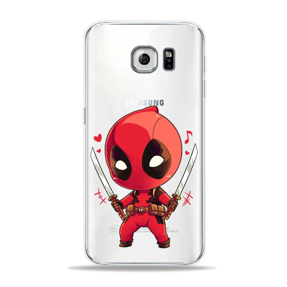 TPU D1714 Забавный чехол для телефона Marvel Бэтмен Чиби Дэдпул для samsung S10 S8 S9 Plus S7 Edge A9 A6 A7 A5 TPU чехол для samsung A50 чехол - Цвет: TPU D1714