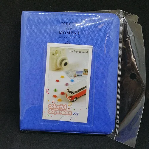 64 карманы для ЖК-дисплея с подсветкой Fujifilm Instax Mini Плёнки Fuji Instant Mini 8 7s 70 25 50s 90 визитная карточка моменты фотоальбом - Цвет: Blue