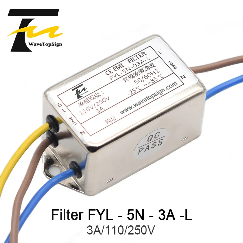 WaveTopSign свинцовый фильтр FYL-5N-03A-L FYL-5N-10A-L тока 03A 10A напряжение 110В/250В |