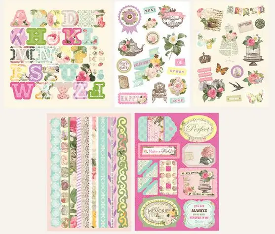 Набор сделай сам для скрапбукинга детских фотоальбомов девочек наклеек