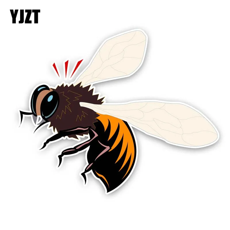 

YJZT 13,3 см * 10,9 см Творческая интересная пчела ПВХ наклейка интересная Автомобильная наклейка 12-300744