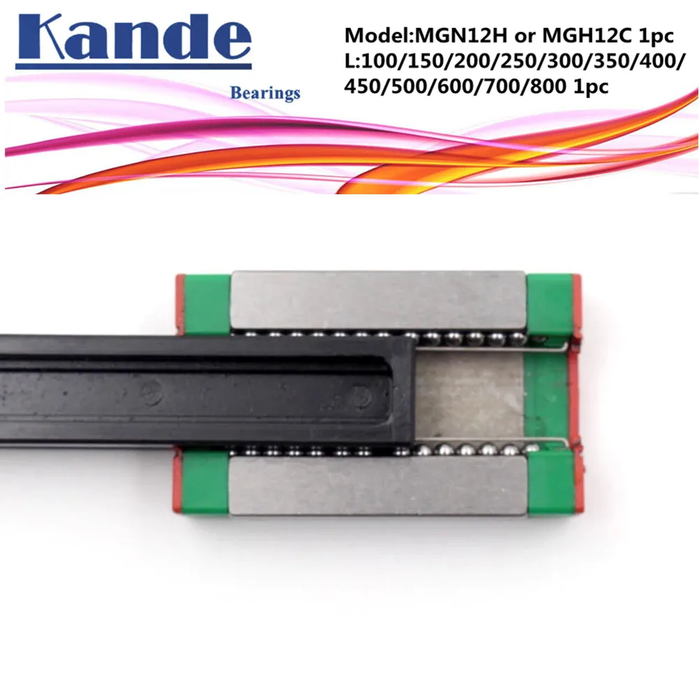 MGN12 CNC 12 мм миниатюрная линейная направляющая MGN12C L100-600 мм MGN12H линейная каретка блока или MGN12H узкая каретка