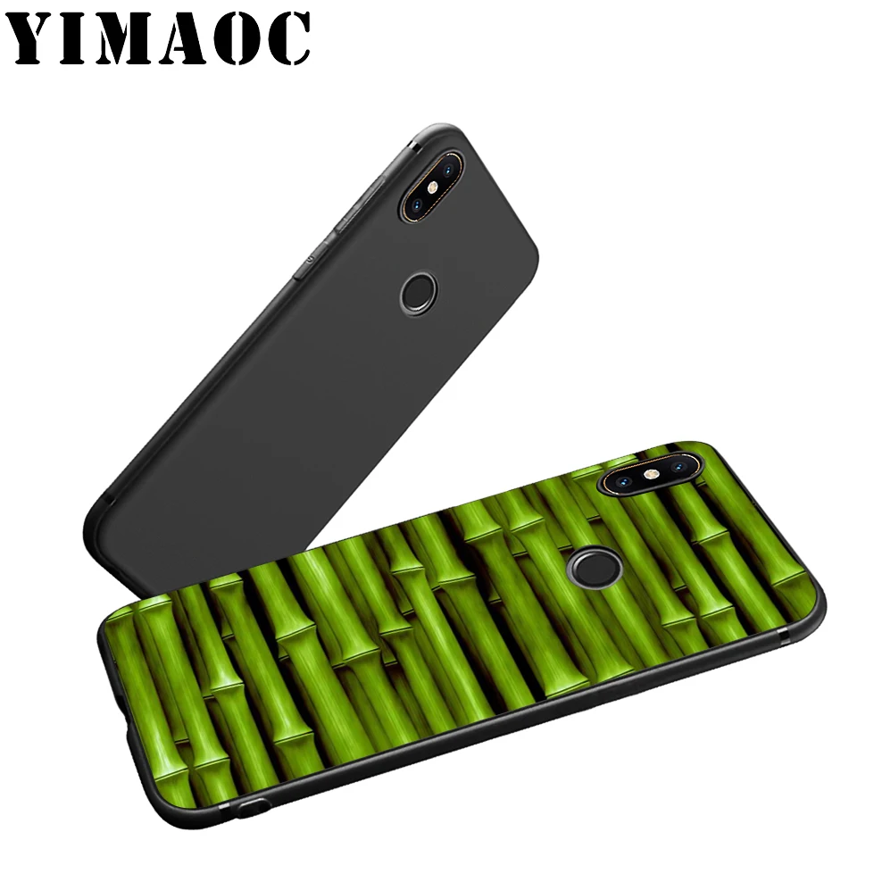 YIMAOC bamboo Art Natural Soft Silicone Case for Xiaomi Redmi Note 9 Mi 8 Se 7 6 6A A1 A2 4X 4A 5A 5 MAX 3 MiA1 |
