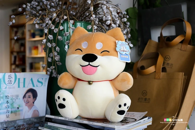 1PCS 35cm Software Down Feather Cotton Shiba Inu Plush Doll, Cute Shiba Inu Dog Plush Stuffed Toys, Kids Toy children Gifts