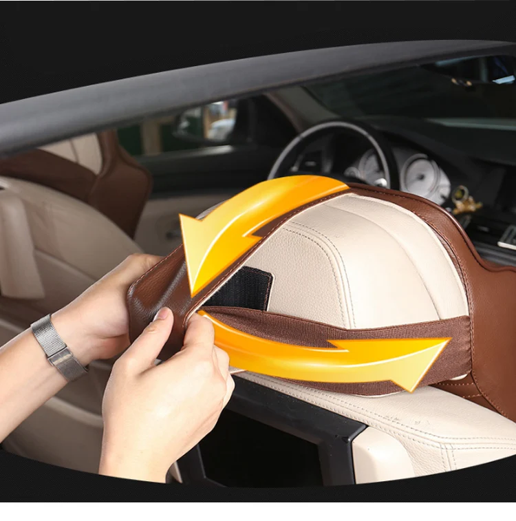 Высококачественная 3D Автомобильная подушка для шеи с эффектом памяти, подголовник для автомобиля, подушка для шеи, кожа