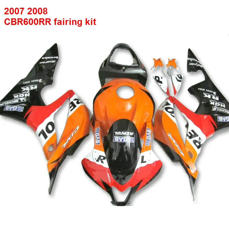 Добавить стикер для HONDA CBR600RR 07*08 2007 (оранжевый) Abs инъекции обтекатели ABS