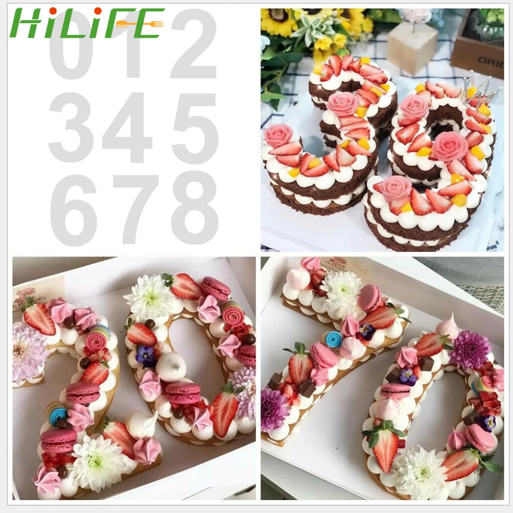 HILIFE 0 8 Alphabet Number Cake Mold Pastry Tool Wedding Birthday Baking Design Mould Fondant Decoration Tools|Формы для тортов| |