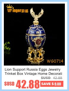 Русские faberge фиолетовые украшения для яиц расписанные коробки на подставке набор с эмалью и кристаллами для украшения дома