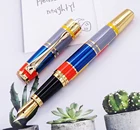 Ручка перьевая Hero 767 с золотистой отделкой, модная цветная иридиевая ручка с чернилами и средним наконечником, отлично подходит для подарка, для выпускного, для работы и офиса