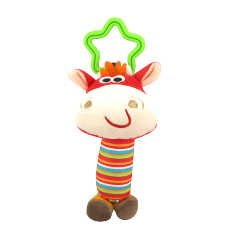 Deer Подвесная плюшевая детская игрушка-погремушка, милый мультяшный Колокольчик для животных, аксессуары для детской коляски, игрушки, 6 стилей, мультяшный Лев, слон - Цвет: Deer
