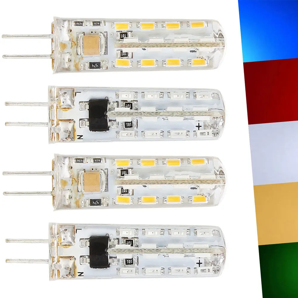 10 шт./лот цветные праздничные светильники G4 3 Вт 32 светодиода SMD 3014 светодиодные