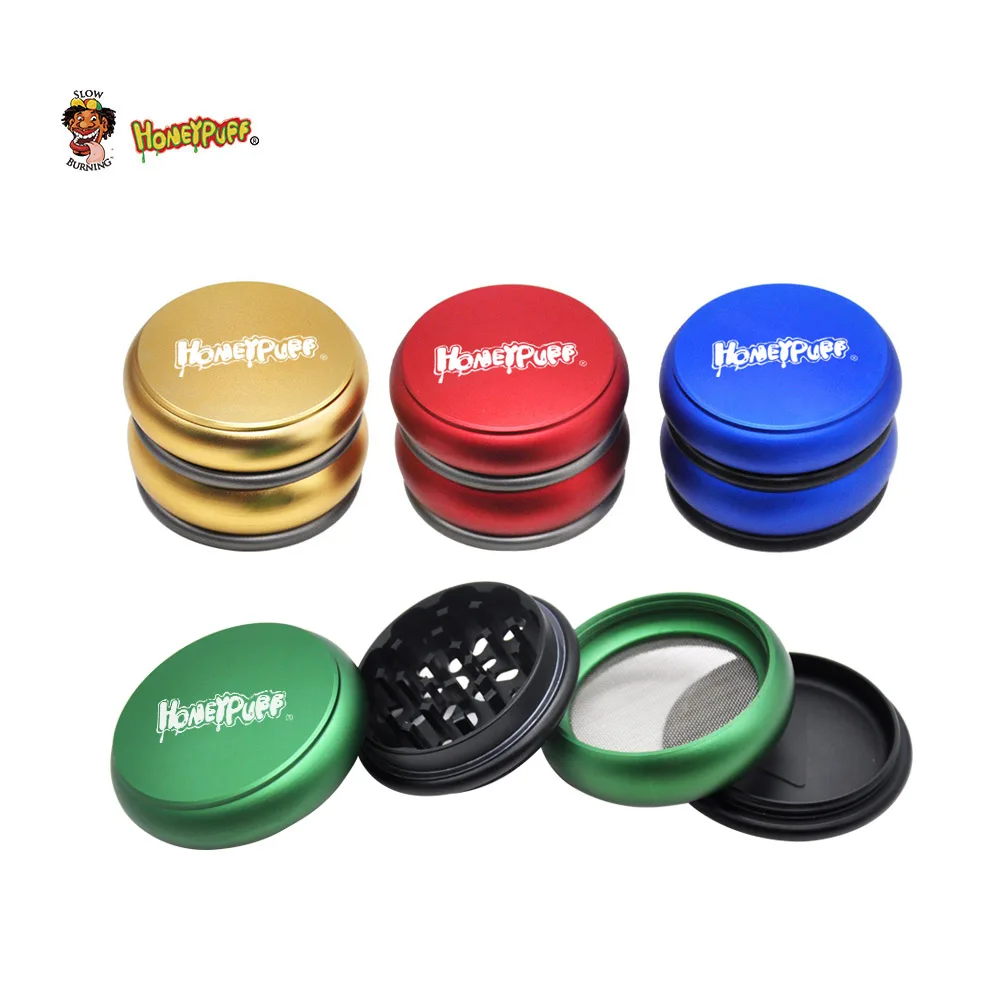 

[HONEYPUFF ] 63MM 4-layer Tobacco Grinder Smoking Herbal Herb Cutter Newest Creative Design Spice Weed Cutter