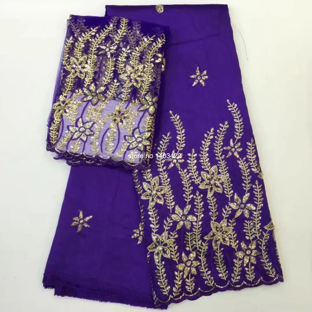 Африканская Джордж материал шнурка 5 ярдов Африки Ткань Высокое качество