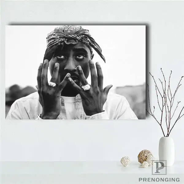Canvas Poster Холст постер из шелковой ткани плакат, Тупак плакат топ декор плакат 2pac номер#180327-03 - Цвет: Canvas Poster