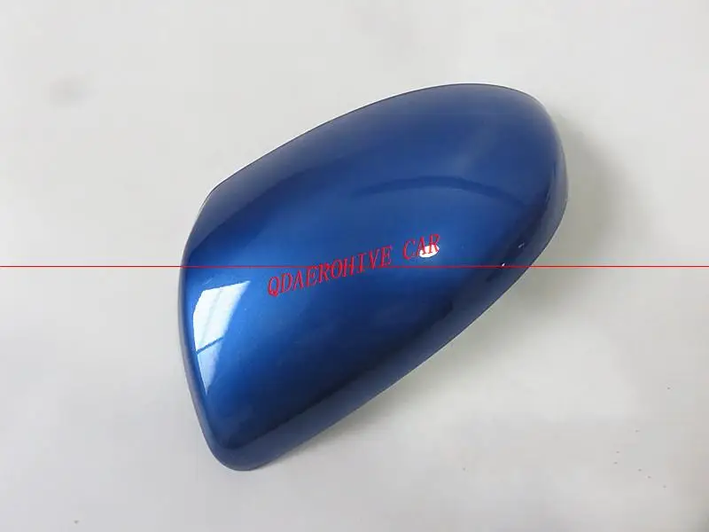 blue right QDAEROHIVE Side Mirror Covers Caps chrome door mirror cover high quality car styling for for Mazda 3 1.6 - Цвет: blue right