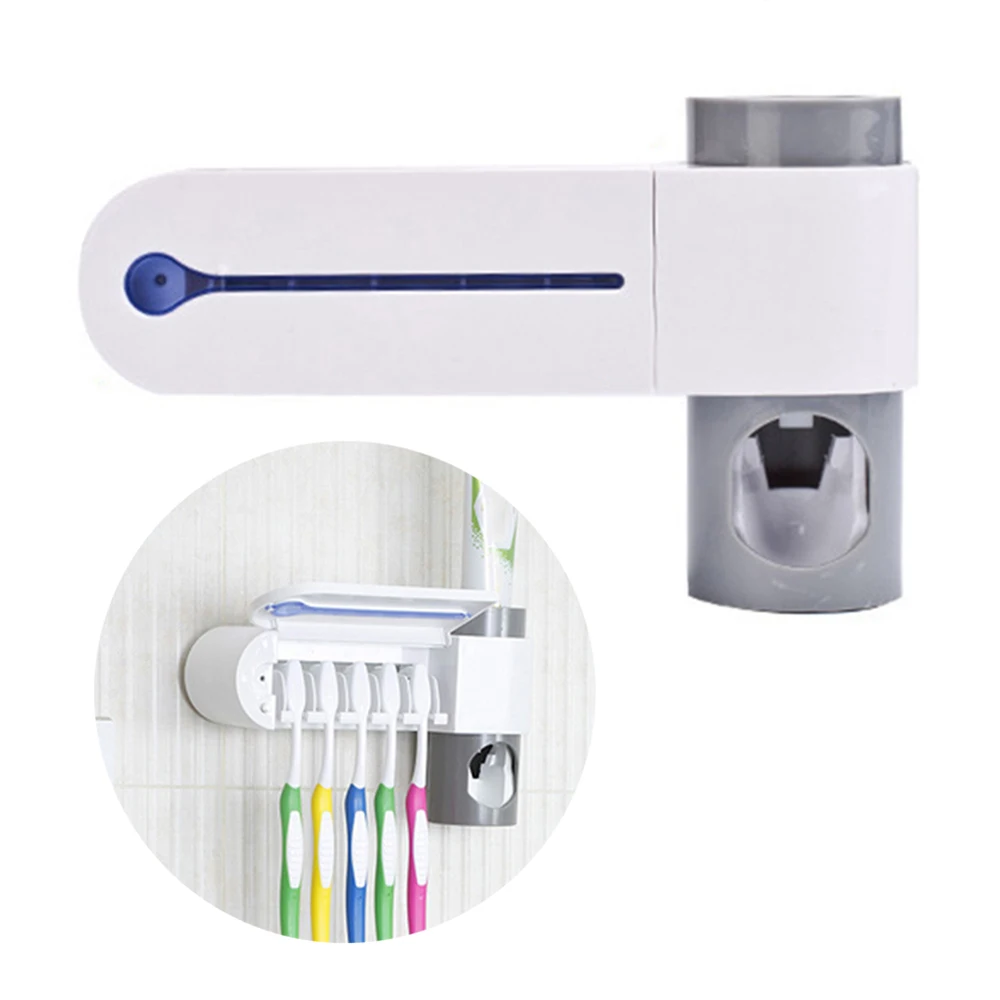 Горячая Автоматическая 3 в 1 oothpaste диспенсер Зубная щётка Держатель УФ