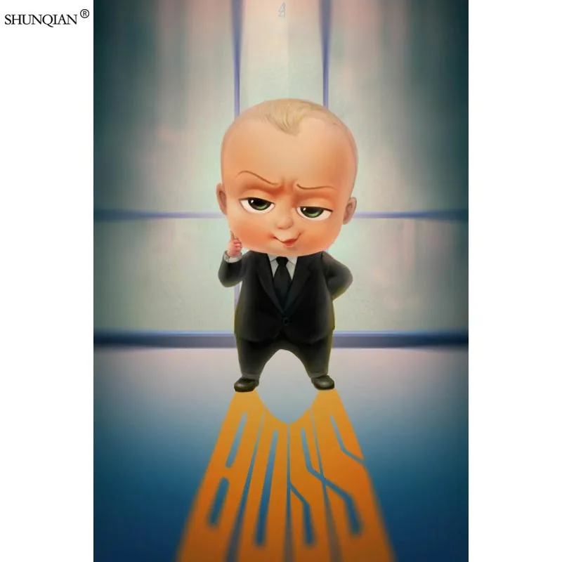 Boss Baby печати плакатов из шелковой ткани с принтом плакат ткань пользовательские