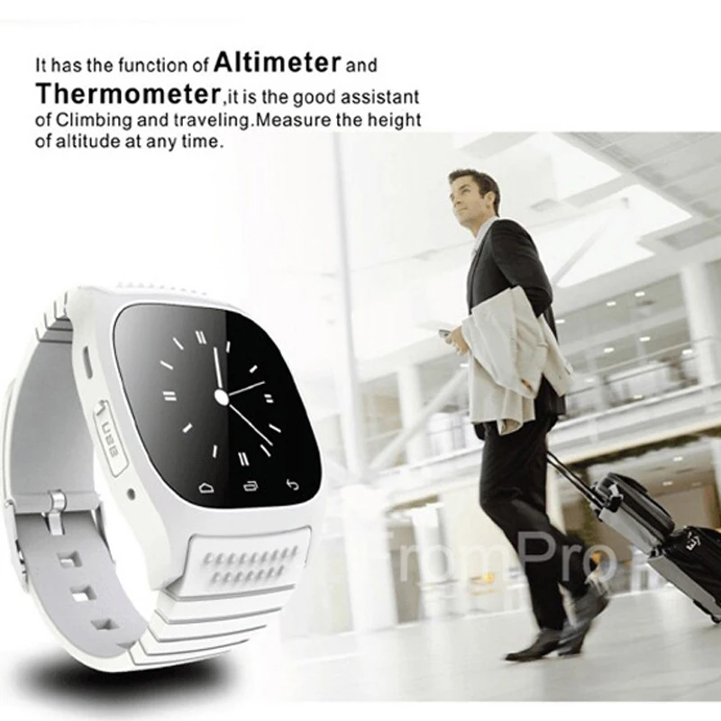 Умные часы M26 Bluetooth умные с Alitmeter музыкальный плеер шагомер для Android смарт-телефон