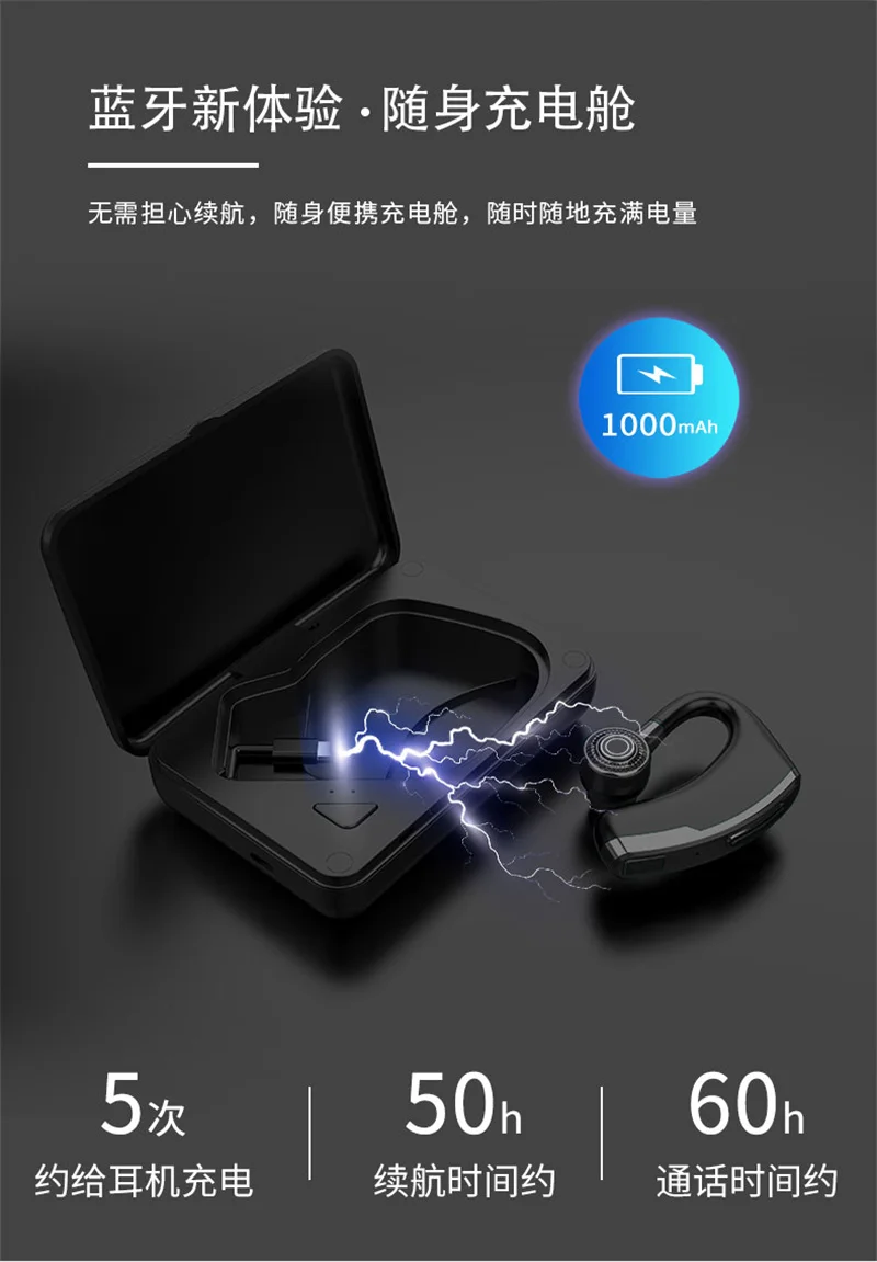 Быстрая зарядка V10 Handsfree бизнес Bluetooth 5,0 наушники микрофон Голосовое управление беспроводная гарнитура для привода шумоподавление PK V9
