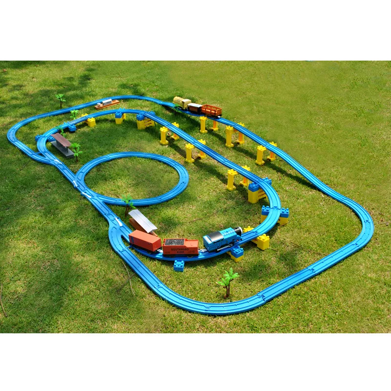 Поезд железная электрическая игрушка набор детских игрушек 77 комплектов двойной