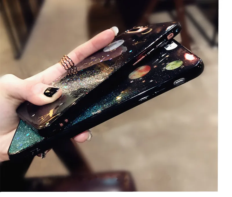 Чехол Saturn Glitter Moon Universe Planet из ТПУ для Samsung Galaxy A9 2018 чехол накладка a9 A920