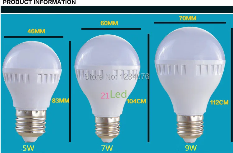 Бесплатная доставка яркая светодиодная лампочка 2835 SMD СВЕТОДИОДНЫЙ 5 Вт/7 Вт/9 Вт/25