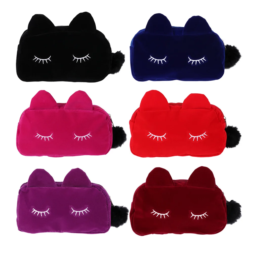 Многофункциональные милые дизайнерские косметички для кошек с разноцветными