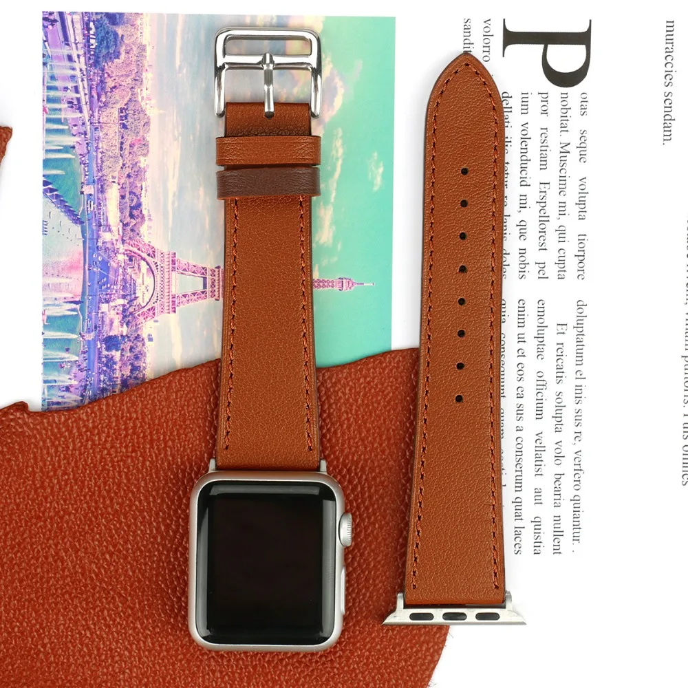 Laforuta ремешок ручной работы для Apple Watch серии 4 40 мм 44 iWatch из натуральной кожи 42 38