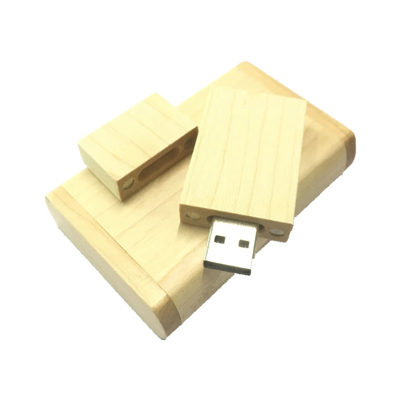 Деревянная флип карта с квадратным логотипом на заказ USB 2 0 флеш накопитель|USB