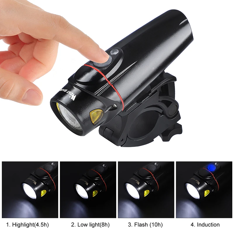 WEST BIKING Bicycle Lights Set USB Charging MTB Road Bike Front Headlight Rear Light Waterproof Cycling Lamp Accessories | Спорт и