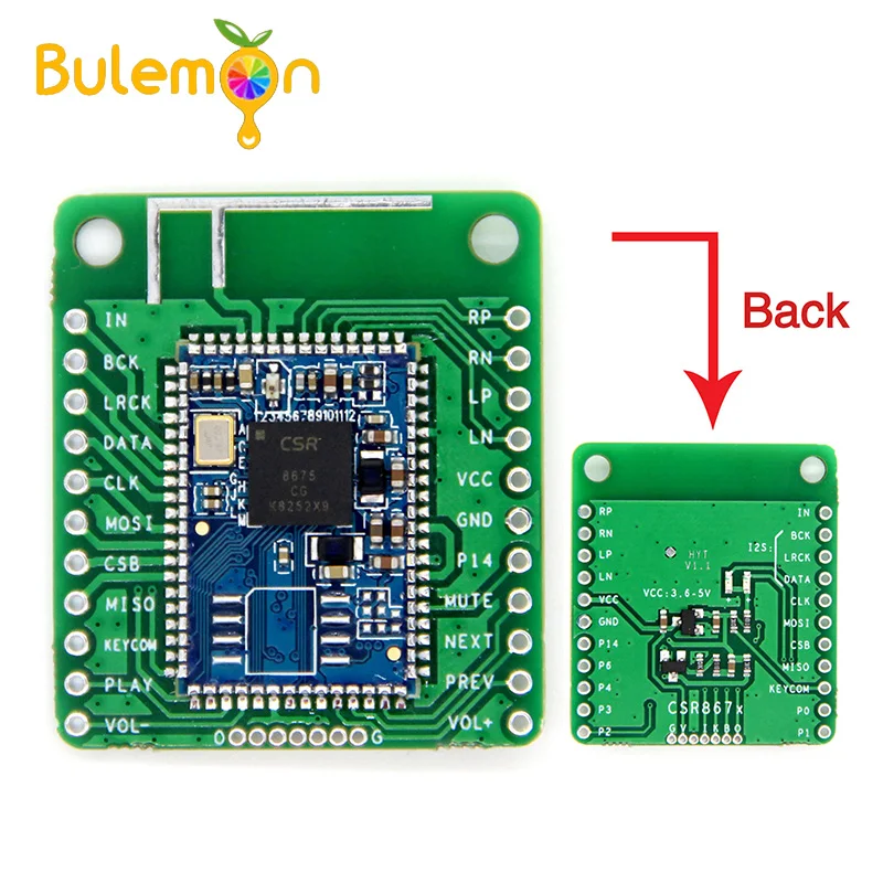 2 шт./лот CSR8675 Bluetooth V5.0 низкомощный аудио модуль без потерь сжатие I2S волокно
