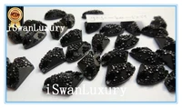 black color crystal rhinestones resin axe loose beads 12x19mm for sewing accessories buttons stones and crystals strass diy