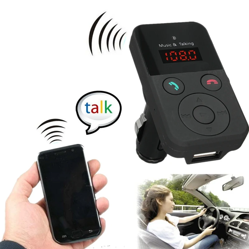 Lonleap Беспроводной Bluetooth Handsfree Car Kit ЖК дисплей FM передатчик модулятор