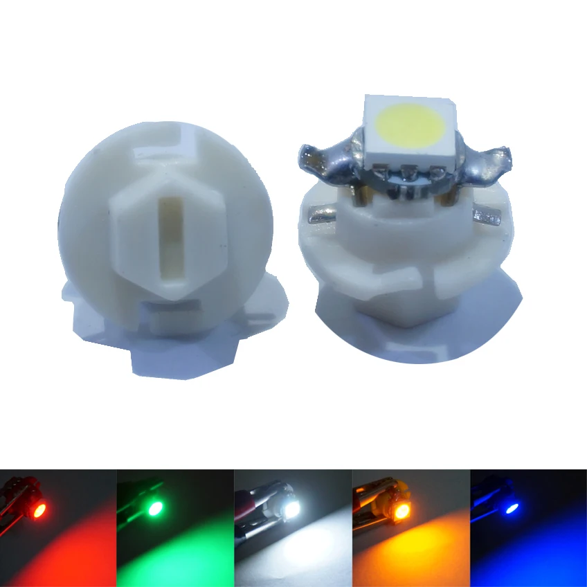 10 шт./лот B8.4 B8.4D T5 5050 1SMD светодиодные лампы для приборной панели клиновидные