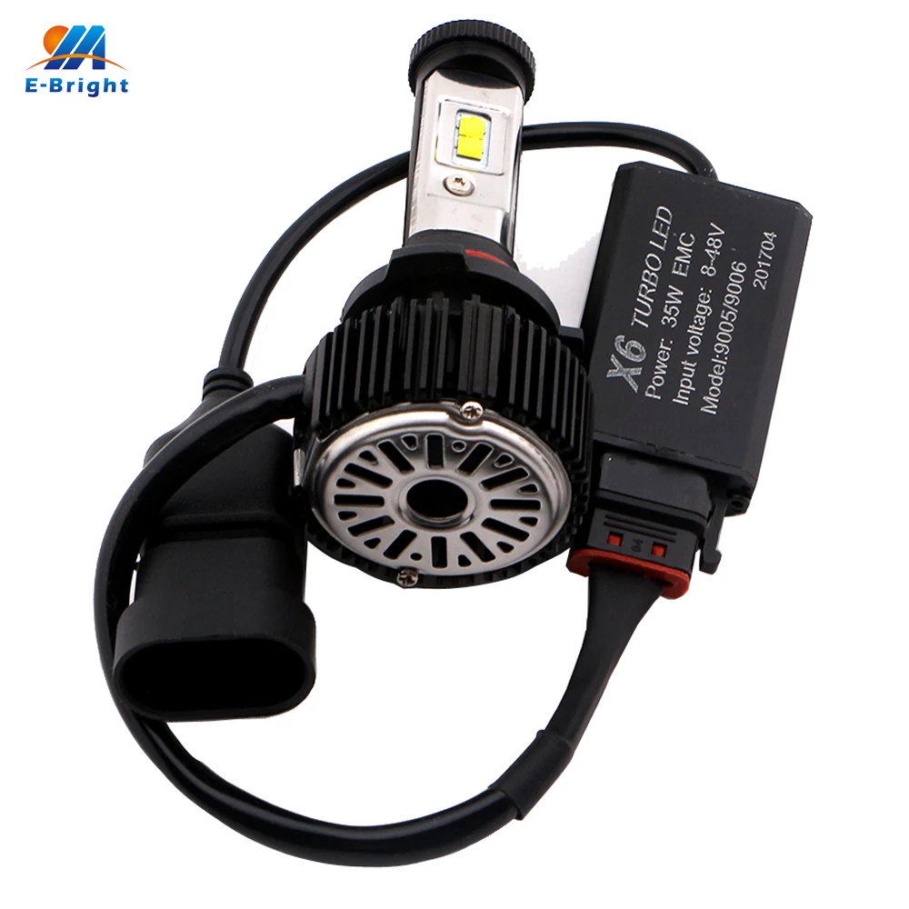 YM E-Bright 1 комплект (2 шт.) Светодиодные Автомобильные фары 9005 9006 H4 H7 H11 35 Вт X6