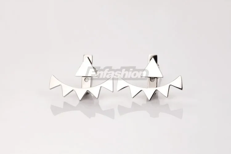 Enfashion, геометрические треугольные серьги, нержавеющая сталь, Золотая Сережка-гвоздик, цветная звезда, серьги для женщин,, модное ювелирное изделие