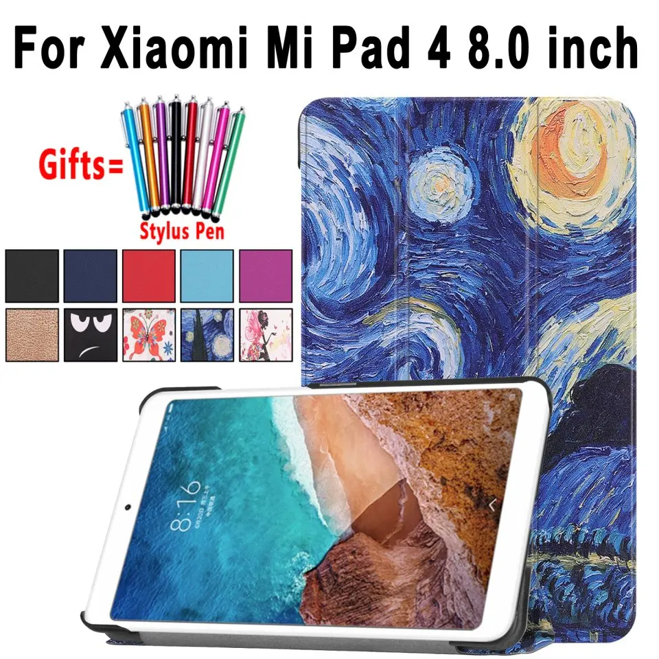 Премиум кожаный тонкий смарт Спящий просыпающийся флип чехол для Xiaomi Mi Pad 4/MiPad 4 8 0