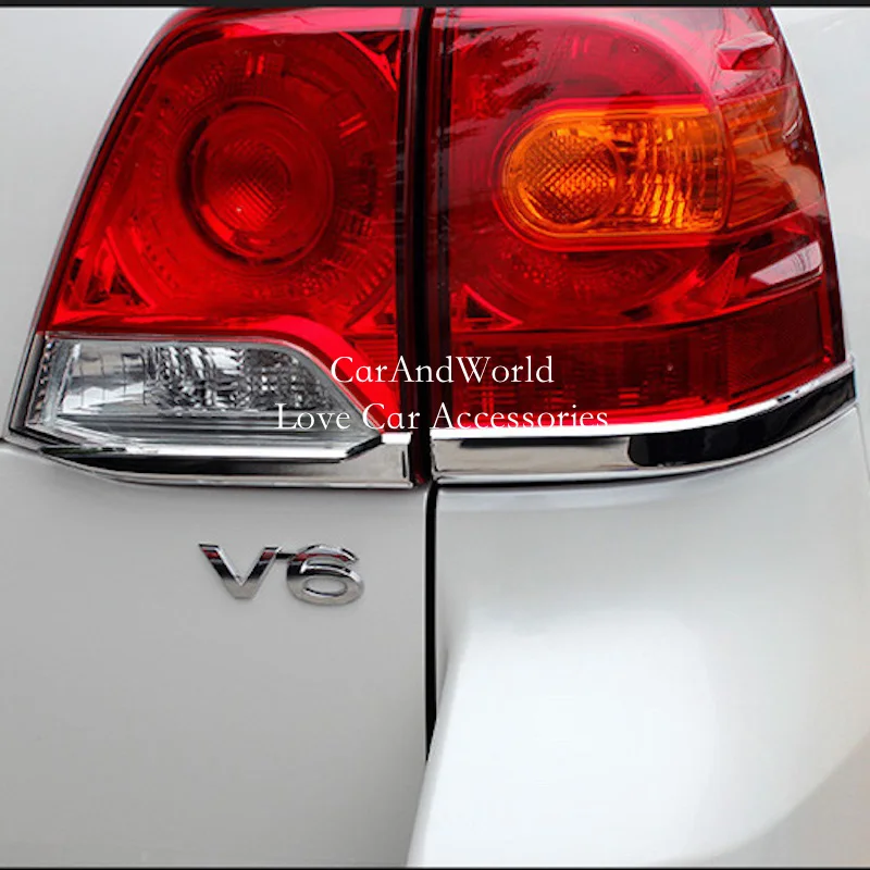 Для 2012- Toyota Land Cruiser LC 200 задние фонари крышка Накладка задний фонарь рамка украшения абс хром автомобиля-чехлы автомобильные аксессуары