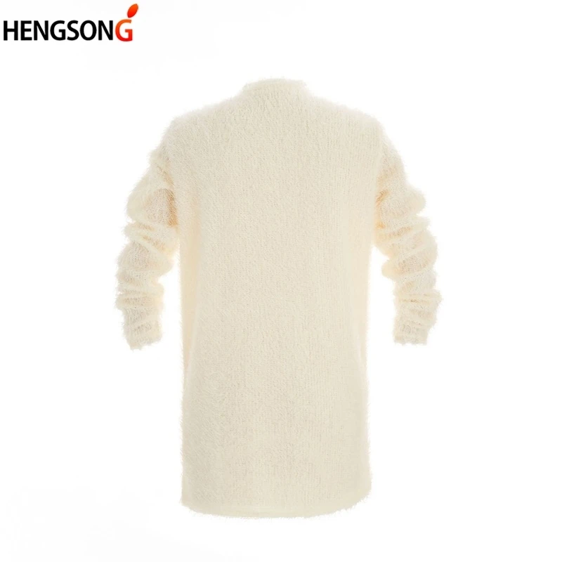 Winter Autumn Warm Outwears Women's Knitted Sweaters Fluffy Shaggy Faux Fur Cardigan Solid Color Slim Long |