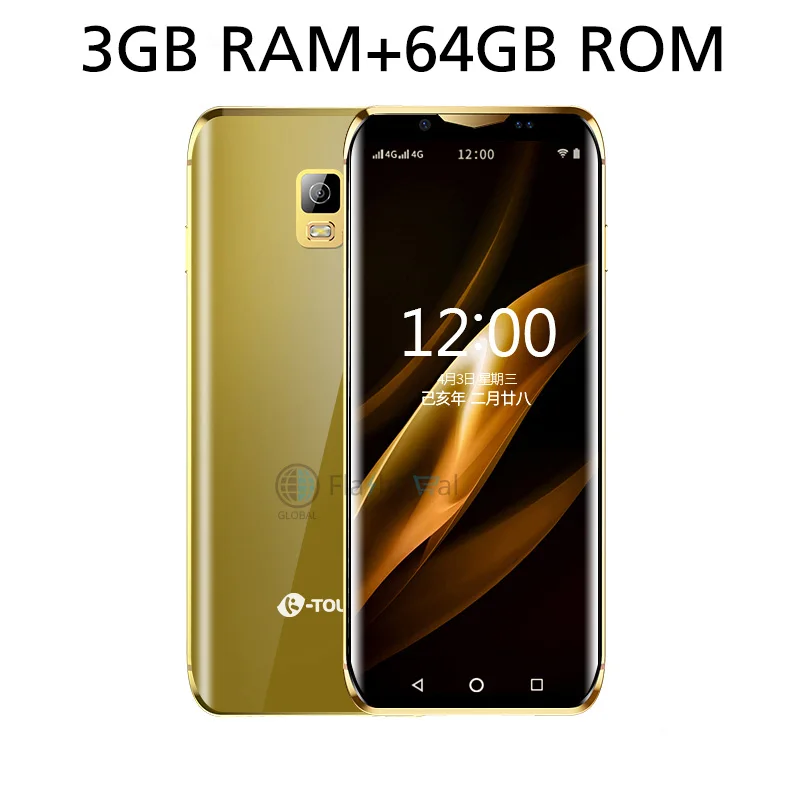3GB 64GB Gold K-Touch I10 супер мини 4G мобильный телефон Google Play четырехъядерный 3,46 дюймов изогнутый экран смартфон 3 Гб 64 ГБ Android 8,1 сотовый телефон - Цвет: 3GB 64GB Gold