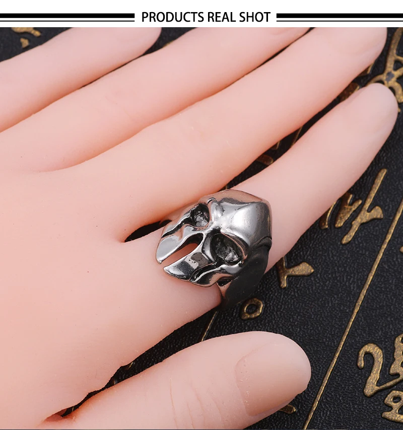 Панк Череп Кольца для мужчин Спартанский шлем героя маска кольцо для мужчин Винтаж Серебряный мужской Прохладный хип-хоп палец кольца мужские s ювелирные изделия