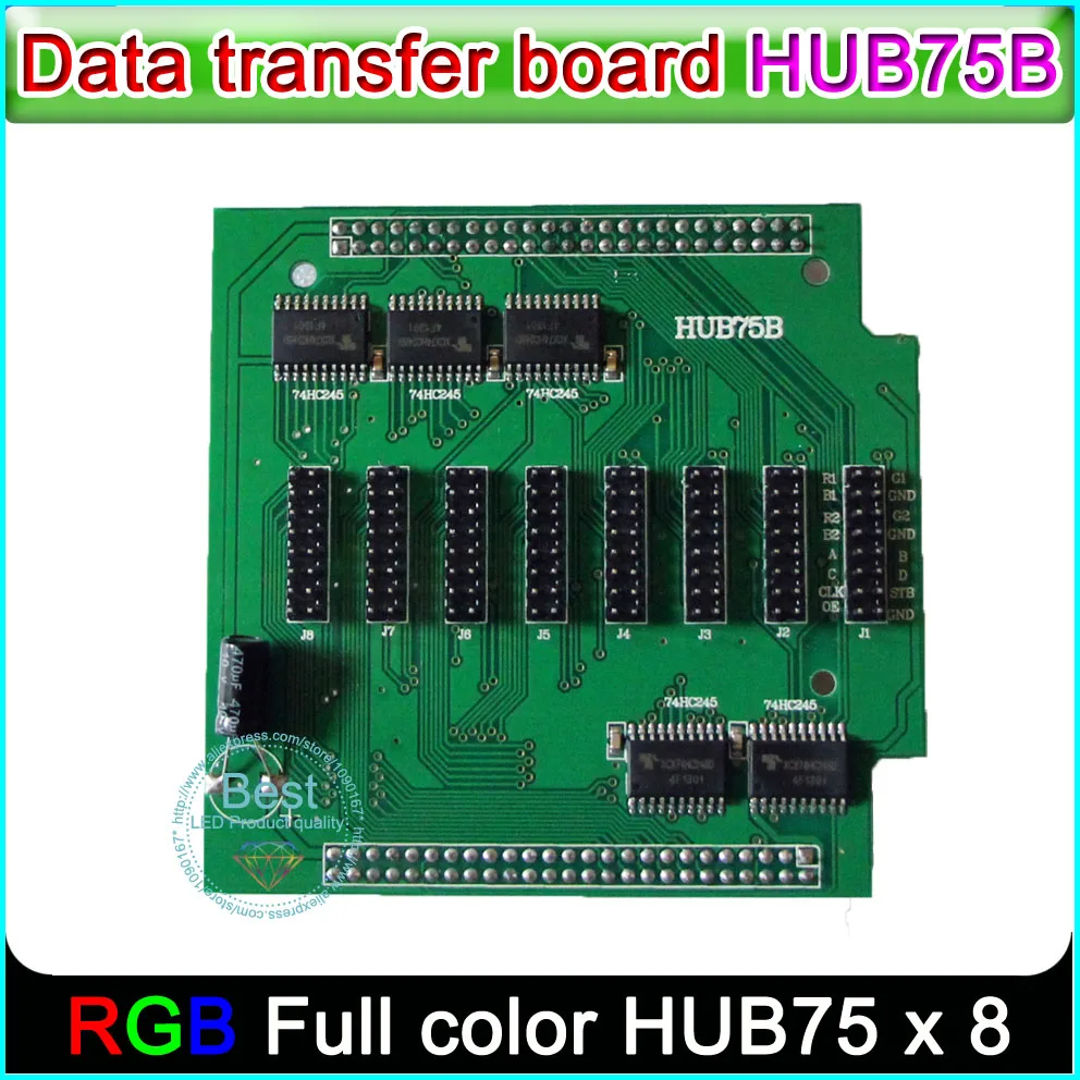 Плата адаптер Hub75 HD со светодиодным полноцветным дисплеем плата управления